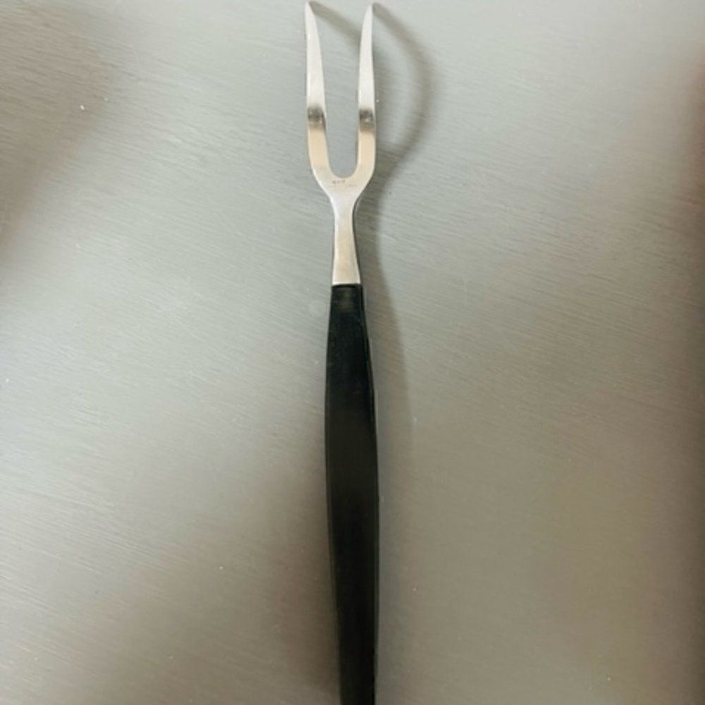 Lauffer ONYX Black Stainless Carving Meat Fork  Norway 10"  2 prong Excellent co - Picture 3 of 6
